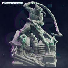 3D Printable Cyberpunk Cyborg Ninja - Yusuke 